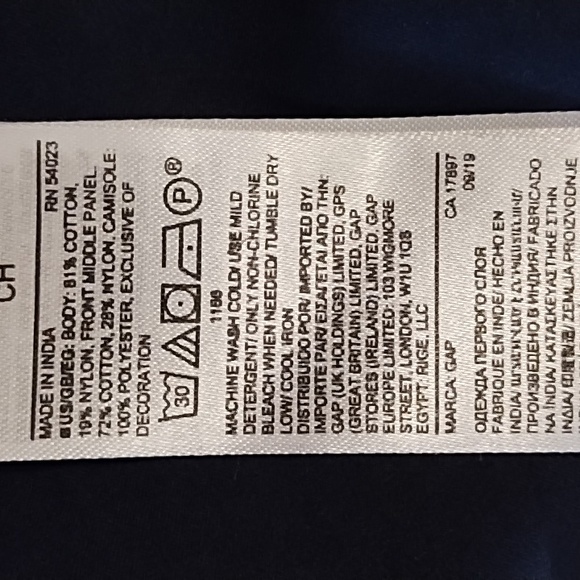 Gap Gorgeous Navy Lace Blouse W/Built In Removable Tank, Small - Picture 12 of 13